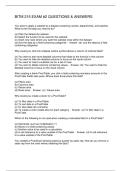 BITM 215 EXAM -2 QUESTIONS & ANSWERS