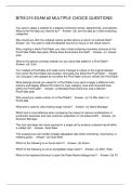 BITM 215 EXAM -2 MULTIPLE CHOICE QUESTIONS