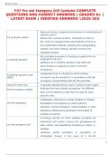 F-07 Fire and Emergency Drill Conductor COMPLETE  QUESTIONS AND CORRECT ANSWERS &vert; GRADED A&plus; &vert;  LATEST EXAM &vert; VERIFIED ANSWERS 2025-202
