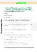 NCP Final Questions and Answers &lpar;100&percnt;  Correct Answers&rpar; Already Graded A&plus; 