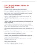 CSET Multiple Subject III Exam A&plus; Pass Verified