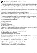 Pharmacology&colon; Unit 1 NCLEX practice questions Exam Questions and Answers 100&percnt; Pass &vert;Already Graded A&plus;&vert; Verified and Updated &vert;Actual 2025&sol;2026 Cheat Sheet