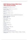 CSET Multiple Subject Math Exam 100&percnt; Solved Correctly