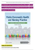 Test Bank - Public&sol;Community Health and Nursing Practice&colon; Caring for Populations&comma; 2nd Edition &lpar;Savage&comma; 2020&rpar;&comma; Chapter 1-22 &vert; All Chapters