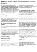 HESI Case Studies &ndash; Stroke Test Questions and Answers Graded A&plus;