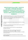 NGN PN NCLEX Exam 2025 &vert; NCLEX PN  with NGN &vert; PN NCLEX with NGN &vert;  Updated Questions and Correct Answers &vert;  Graded A&plus; &vert; Just Released Questions and  Answers &lpar;100&percnt; Correct Answers&rpar; Already  Graded A&plus;