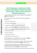 NHA Phlebotomy certification EXAM  Newest 2025&sol;2026 Complete Questions  and Answers &lpar;100&percnt; Correct Answers&rpar;  Already Graded A&plus;
