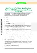 NICET Level 2 Full Exam Questions and  Answers &lpar;100&percnt; Correct Answers&rpar; Already  Graded A&plus;