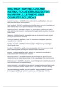 WGU D637 - CURRICULUM AND INSTRUCTIONAL STRATEGIES FOR MEANINGFUL LEARNING WITH COMPLETE SOLUTIONS