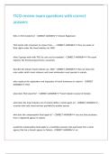 TICO review exam questions with correct answers