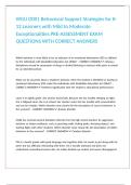 WGU D001 Behavioral Support Strategies for K-12 Learners with Mild to Moderate Exceptionalities PRE-ASSESSMENT EXAM QUESTIONS WITH CORRECT ANSWERS&period;