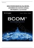 Solution Manual For BCOM 11th Edition by Carol Lehman &vert;&vert;Guide A&plus;