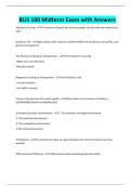 BUS 100 Midterm Exam with Answers