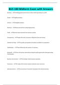 BUS 100 Midterm Exam with Answers