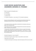CARO BOOK QUESTION AND ANSWERS GRADED A&plus; PASSED