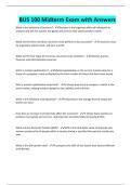 BUS 100 Midterm Exam with Answers