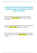 ROADCRAFT EXAM QUESTIONS AND CORRECT ANSWERS GRADED A&plus; &lpar;VERIFIED BY EXPERTS&rpar; 2025-2026 UPDATE 