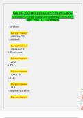 NR 283 PATHO FINAL EXAM REVIEW  QUESTIONS WITH CORRECT VERIFIED ANSWERS &vert;  100&percnt; PASS &lpar;A&plus; CERTIFIED&rpar;