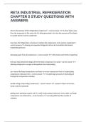 RETA INDUSTRIAL REFRIGERATION CHAPTER 5 STUDY QUESTIONS WITH ANSWERS
