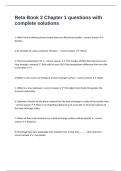 Reta Book 2 Chapter 1 questions with complete solutions
