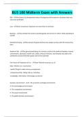 BUS 100 Midterm Exam with Answers