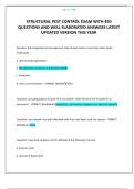 STRUCTURAL PEST CONTROL EXAM WITH 450 QUESTIONS AND WELL ELABORATED ANSWERS LATEST UPDATED VERSION THIS YEAR