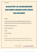 Rockwell TEST FINAL ALL 500 QUESTIONS AND VERIFIED SOLUTIONS LATEST UPDATE THIS YEAR
