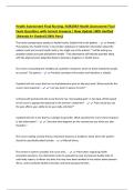 Health Assessment Final Nursing&comma; NUR2092 Health Assessment Final Exam Questions with Correct Answers &vert; New Update 100&percnt; Verified &vert;Already A&plus; Graded &lpar;100&percnt; Pass&rpar;