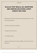 Rockwell TEST Midterm ALL QUESTIONS AND VERIFIED SOLUTIONS LATEST UPDATE THIS YEAR