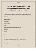 SACA 201 Silver &lpar;2 VERSIONS&rpar; ALL 250 QUESTIONS AND VERIFIED SOLUTIONS LATEST UPDATE THIS YEAR
