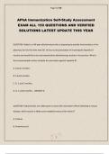 APhA Immunization Self-Study Assessment EXAM ALL 150 QUESTIONS AND VERIFIED SOLUTIONS LATEST UPDATE THIS YEAR