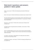 Reta book 2 questions and answers graded A&plus; latest update