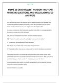 NBME 26 EXAM NEWEST VERSION THIS YEAR WITH 300 QUESTIONS AND WELL ELABORATED ANSWERS 