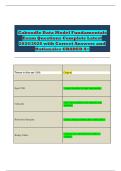  Caboodle Data Model Fundamentals  Exam Questions Complete Latest  2025&sol;2026 with Correct Answers and  Rationales GRADED A&plus;
