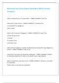 Business Law Torts Exam Questions With Correct Answers&period;