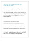 TORT MULTIPLE CHOICE QUESTIONS WITH COMPLETE SOLUTIONS