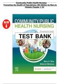 Test Bank for Community/Public Health Nursing: Promoting the Health of Populations (8th Edition, Mary A. Nies & Melanie McEwen) | Complete Chapters 1–34