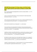 NUR 2092 Pharmacology Ch 51 Drugs acting on the Renal system - diuretic agents Questions and Answers &vert;Already A&plus; Graded &lpar;100&percnt; Pass&rpar;