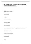 OOD PHASE 1 FINAL 2025&sol;26 EXAM 150 QUESTIONS WITH COMPLETE SOLUTIONS&period;