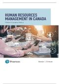 Test Bank & Instructor&rsquo;s Manual for Human Resources Management in Canada 15th Edition by Gary Dessler &vert; Complete Chapters 1&ndash;17