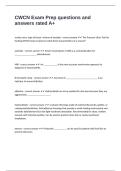 CWCN Exam Prep questions and answers rated A&plus;