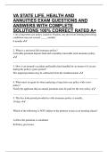 VA STATE LIFE&comma; HEALTH AND ANNUITIES EXAM QUESTIONS AND ANSWERS WITH COMPLETE SOLUTIONS 100&percnt; CORRECT RATED A&plus;