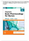 Test Bank For Clayton's Basic Pharmacology for Nurses 19th Edition by Michelle J&period; Willihnganz &vert; Complete Exam Prep 2025&ndash;2026