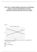 ECN 104 &ndash; possible Midterm Questions with Richard Chisik at Toronto Metropolitan University Introductory Microeconomics 2025 new update