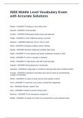 ISEE Middle Level Vocabulary Exam with Accurate Solutions