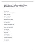 ISEE Roots&comma; Prefixes and Suffixes Exam Questions and Answers