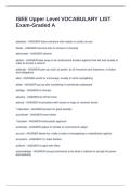 ISEE Upper Level VOCABULARY LIST Exam-Graded A