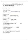 Test Innovators 300 ISEE Words with Complete Solutions