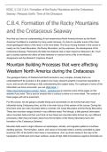 EOSC&lowbar;V 116 C&period;8&period;4&period; Formation of the Rocky Mountains and the Cretaceous Seaway&colon; Mesozoic Earth&colon; Time of the Dinosaurs University of British Columbia