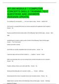 BIT-200 MODULE 7 COMPUTER CONCEPTS SKILLS TRAINING TEST QUESTIONS AND ANSWERS 20252026 UPDATE&period;
